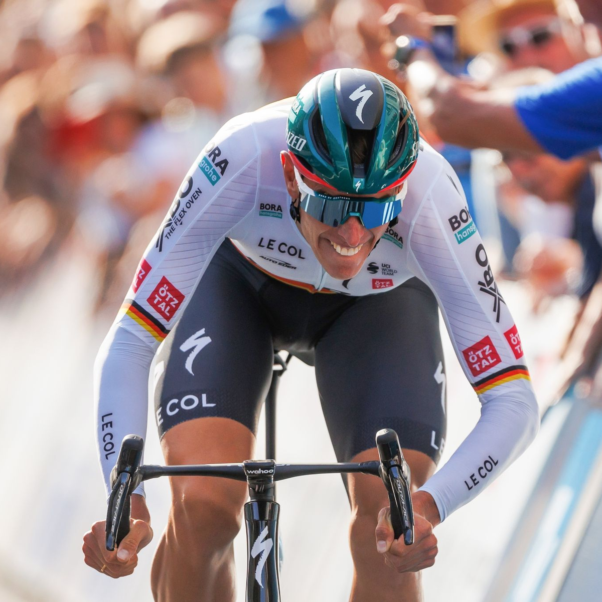 Sammelte beim Prolog wertvolle Sekunden: Nils Politt. - Foto: Alexander Neis/Eibner-Pressefoto/dpa