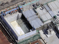 Japan hat mit der Einleitung gefilterten und verdünnten Kühlwassers aus der Atomruine Fukushima ins Meer begonnen. - Foto: ---/Kyodo News/AP/dpa