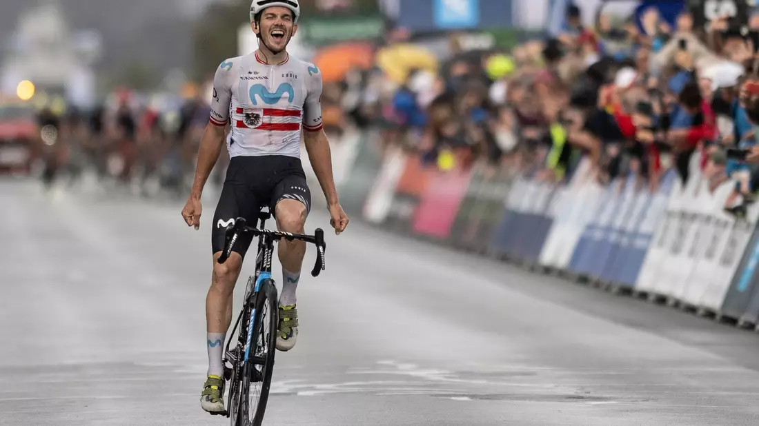 Gregor Mühlberger setzte sich auf der zweiten Etappe der Deutschland Tour durch. - Bild: Swen Pförtner/dpa