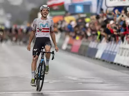 Gregor Mühlberger setzte sich auf der zweiten Etappe der Deutschland Tour durch. - Foto: Swen Pförtner/dpa