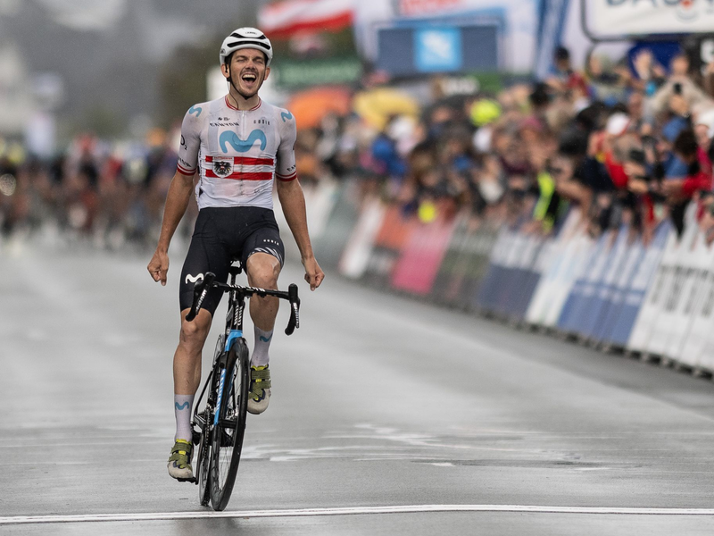 Gregor Mühlberger setzte sich auf der zweiten Etappe der Deutschland Tour durch. - Foto: Swen Pförtner/dpa