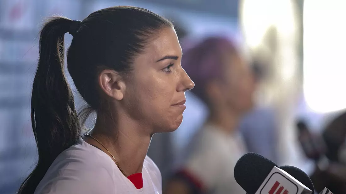 Äußerte scharfe Kritik am spanischen Fußball-Verbandspräsidenten Luis Rubiales: Alex Morgan. - Bild: Javier Rojas/Pi/Prensa Internacional via ZUMA/dpa