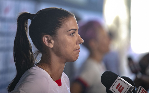 Äußerte scharfe Kritik am spanischen Fußball-Verbandspräsidenten Luis Rubiales: Alex Morgan. - Foto: Javier Rojas/Pi/Prensa Internacional via ZUMA/dpa