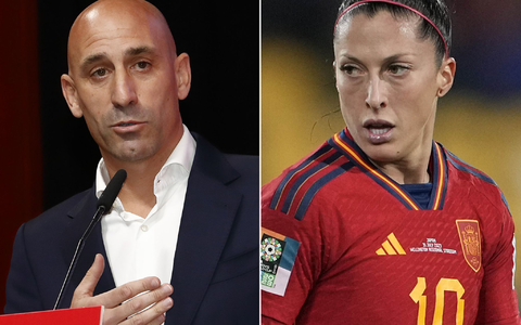 Die spanische Fußballspielerin Jennifer Hermoso erhebt Vorwürfe gegen Luis Rubiales, Präsident des spanischen Fußballverbandes. - Foto: John Cowpland/Rfef/AP/EUROPA PRESS/dpa