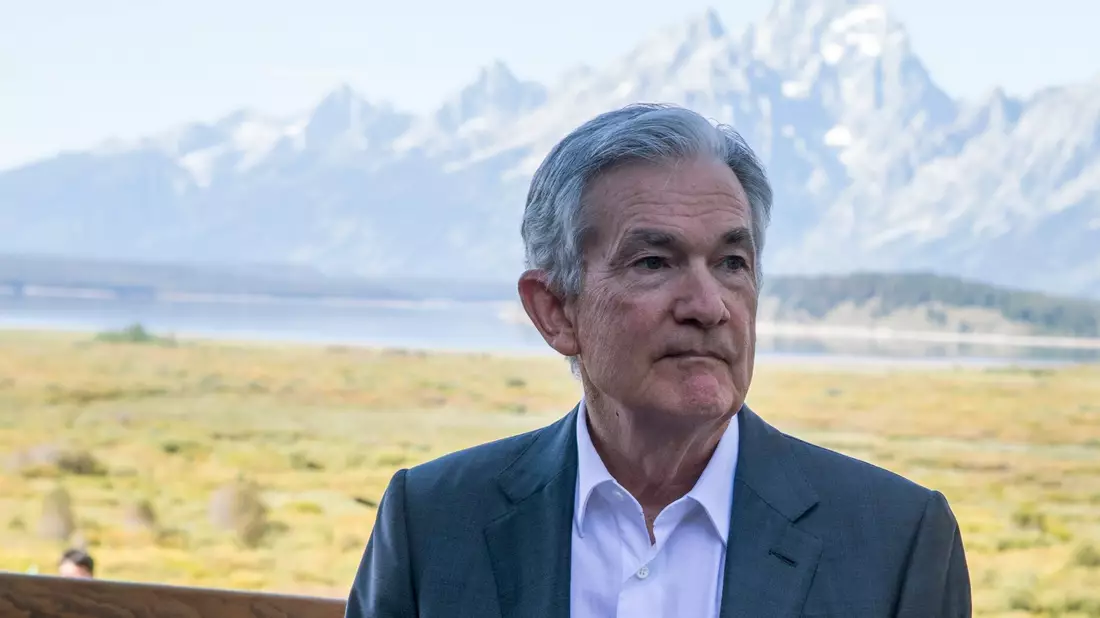 Der Fed-Vorsitzende Jerome Powell während des Jackson Hole Wirtschaftssymposiums im US-Bundesstaat Wyoming. - Bild: Amber Baesler/AP/dpa