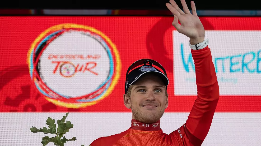 Der Belgier Ilan Van Wilder hat bei der Deutschland Tour den Gesamtsieg eingefahren. - Bild: Swen Pförtner/dpa