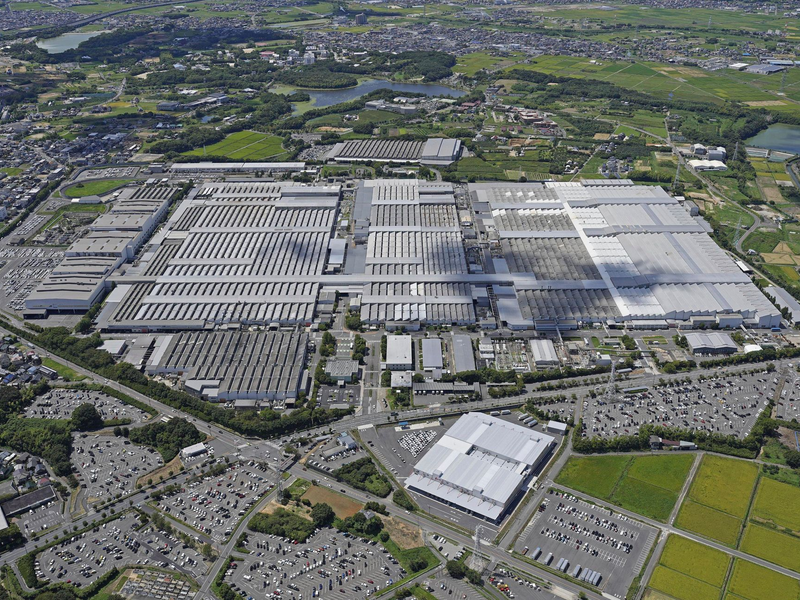 Das Toyota-Werk Takaoka in Toyota in Zentraljapan. Alle 28 Fahrzeugmontagelinien in Toyotas 14 Autowerken in Japan sind abgeschaltet worden. - Foto: -/Kyodo News via AP/dpa