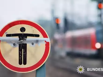 BPOL-KS: Gleisspringer zwingt ICE zur Schnellbremsung - Foto: presseportal.de