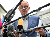 CDU-Chef Friedrich Merz: «Das Grundrecht auf Asyl hat Grenzen in der Anerkennung der tatsächlichen Asylgründe.» - Foto: Federico Gambarini/dpa