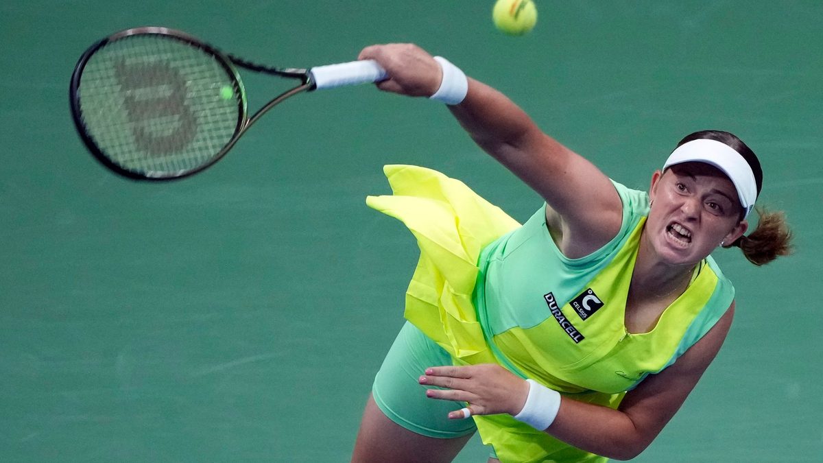 Steht in New York in der Runde der besten Acht: Jelena Ostapenko. - Foto: John Minchillo/AP