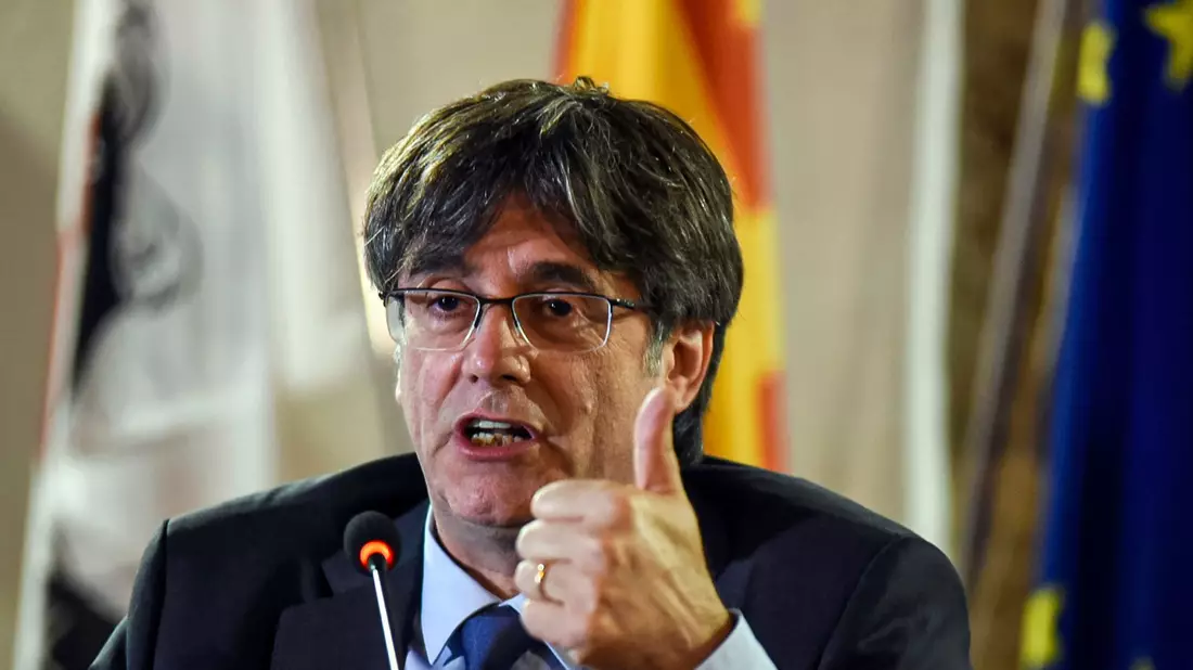 «Das katalanische Volk hat bei dem Unabhängigkeitsreferendum 2017 eine Entscheidung getroffen und nur ein mit dem Staat vereinbartes Referendum kann dieses Mandat ändern»: Carles Puigdemont. - Bild: Gloria Calvi/AP/dpa