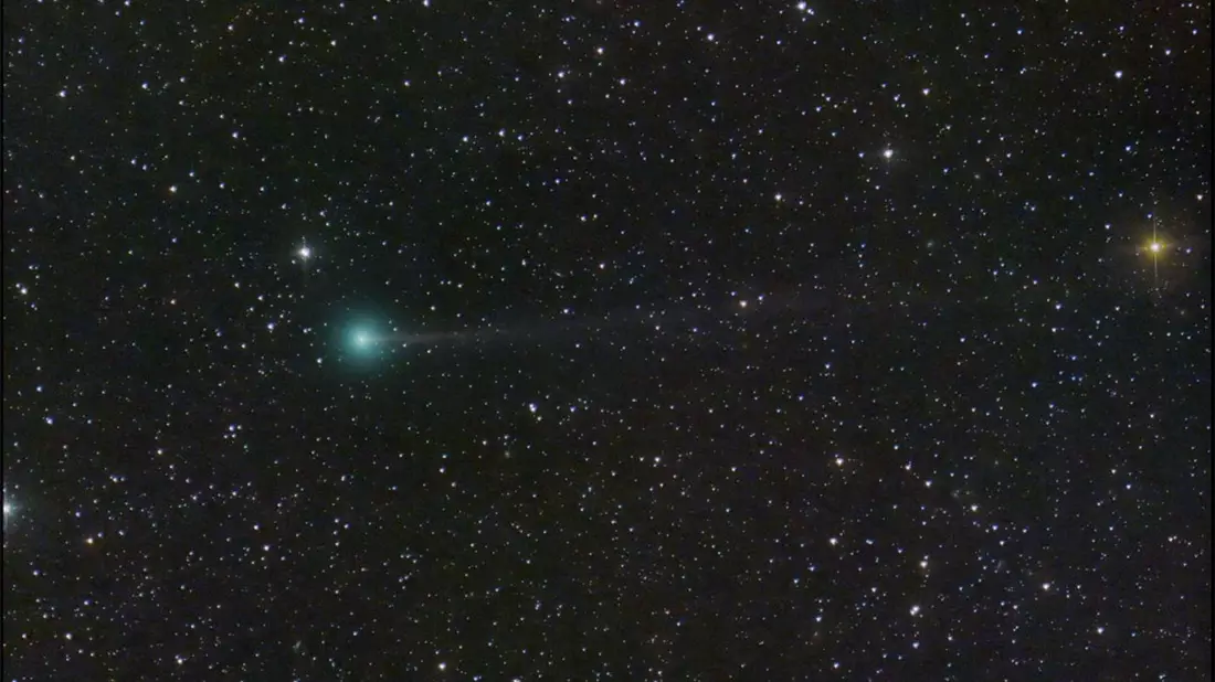 Ein seltenes Phänomen: Schaulustige haben derzeit bei klarem Himmel Chancen, einen Kometen zu sehen. Derzeit ist es Komet 12 P/Pons-Brooks - im September war es der Komet C/2023, auch «Nishimura» genannt (Bild). - Bild: Dan Bartlett/dpa