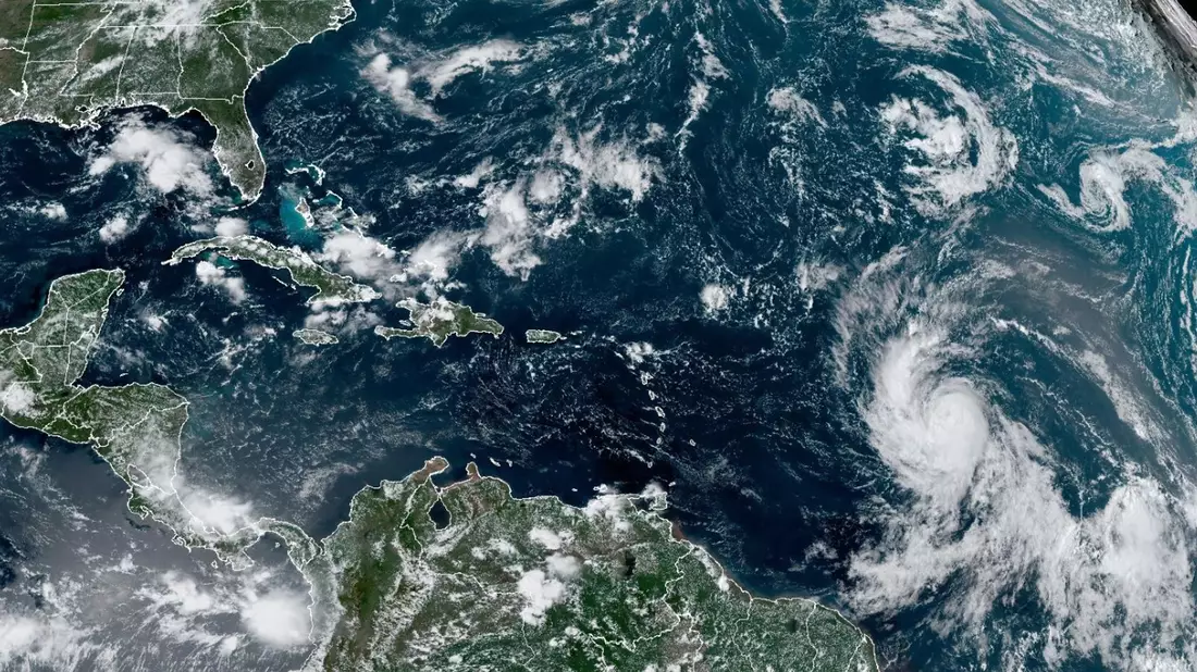 Der Tropensturm «Lee» ist zum Hurrikan hochgestuft worden. - Bild: Uncredited/NOAA/AP/dpa