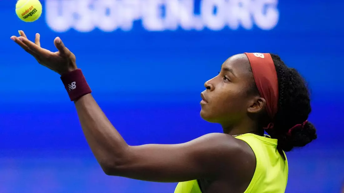 Coco Gauff reagiert nach ihrem Sieg. - Bild: Frank Franklin II/AP