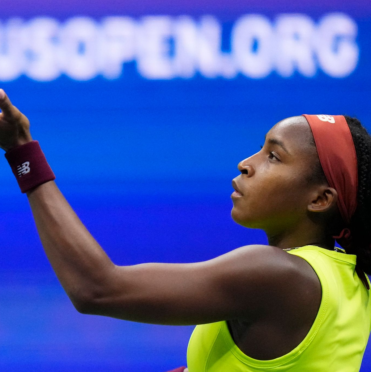 Coco Gauff reagiert nach ihrem Sieg. - Foto: Frank Franklin II/AP