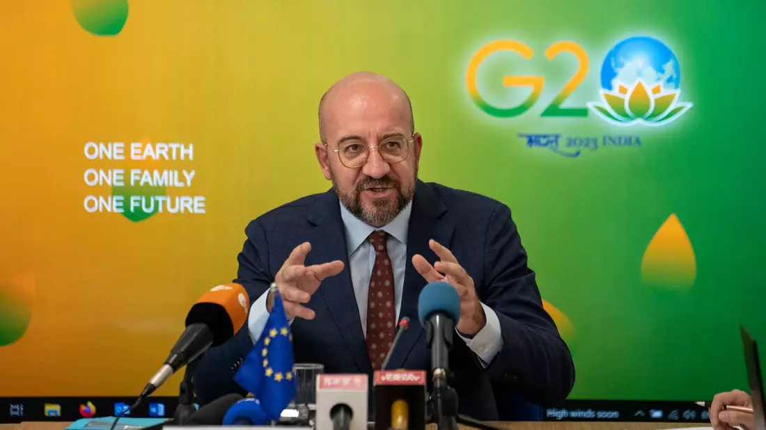 Charles Michel freut sich darauf, die AU als permanentes Mitglied der G20  willkommen zu heißen. - Bild: Altaf Qadri/AP/dpa