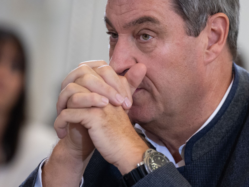 Hat mit den niedrigsten Umfragewerten seiner Partei seit mehr als eineinhalb Jahren zu kämpfen: Markus Söder (CSU). - Foto: Sven Hoppe/dpa-Pool/dpa