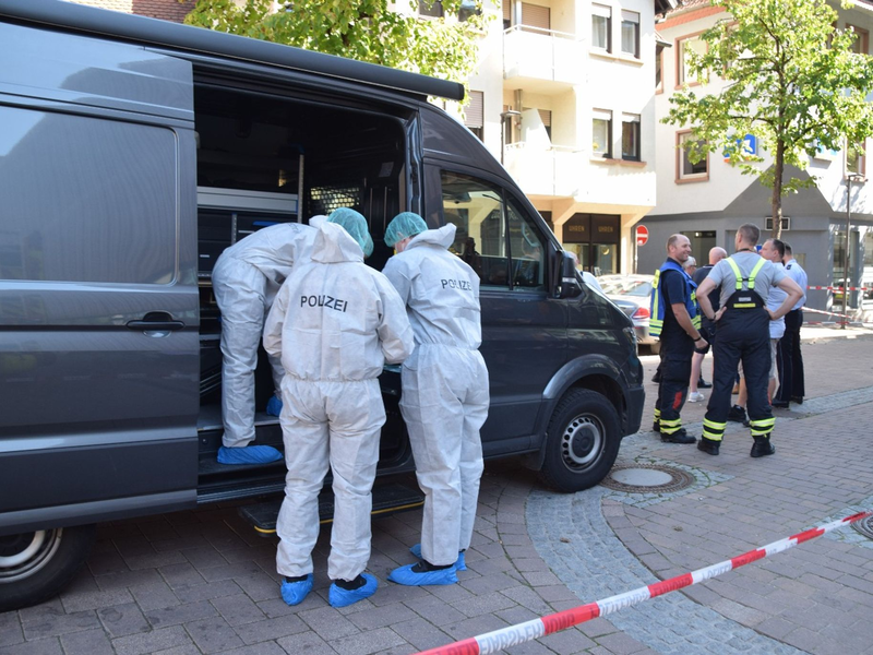 Die Spurensicherung in Wiesloch. - Foto: Rene Priebe/dpa