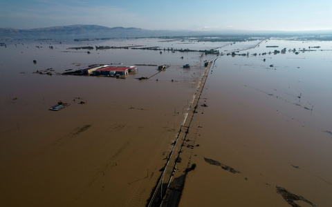Das Dorf Palamas in Griechenland wurde 2023 schwer von Sturmtief «Daniel» getroffen. (Archivbild)  - Foto: Yorgos Karahalis/dpa