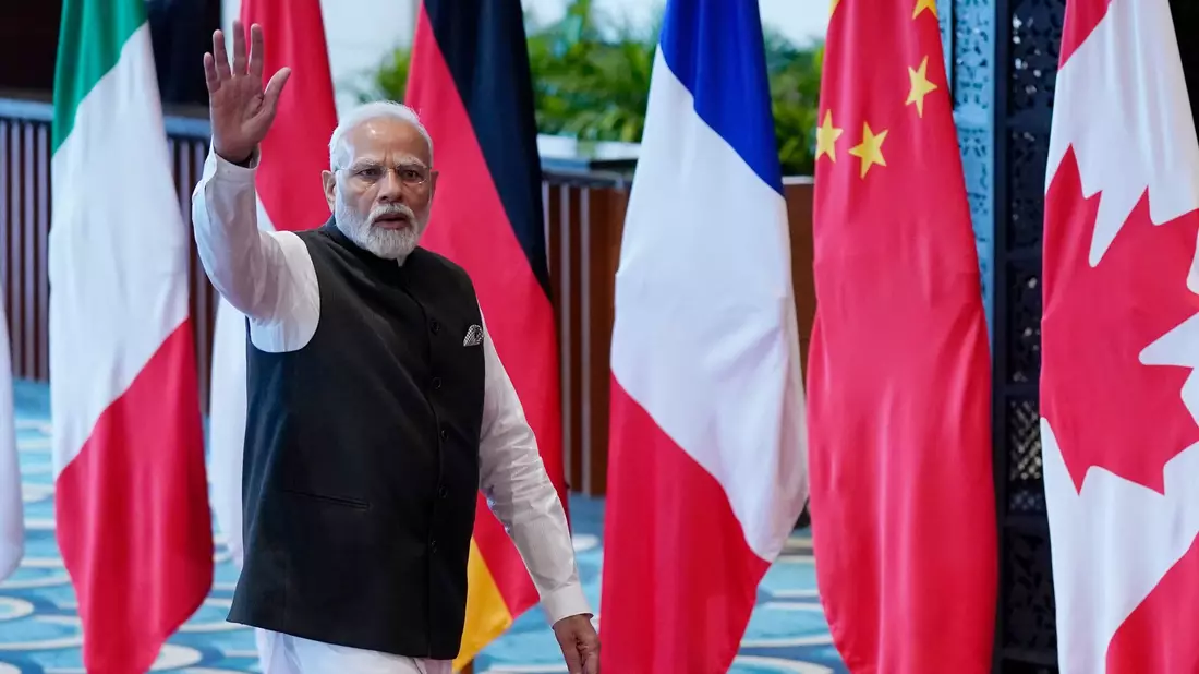 Indiens Premierminister Narendra Modi. - Bild: Evan Vucci/AP Pool/AP