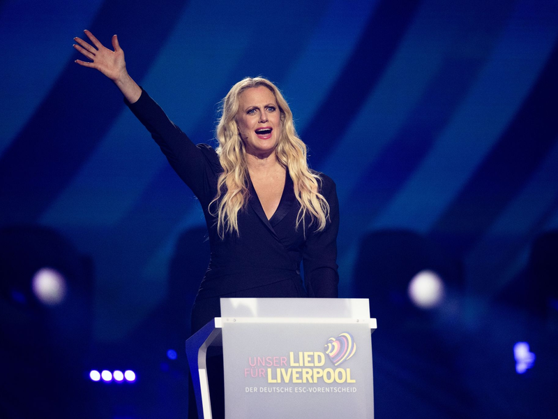Barbara Schöneberger ist für die deutsche Vorauswahl zum Eurovision Song Contest nominiert. - Foto: Rolf Vennenbernd/dpa