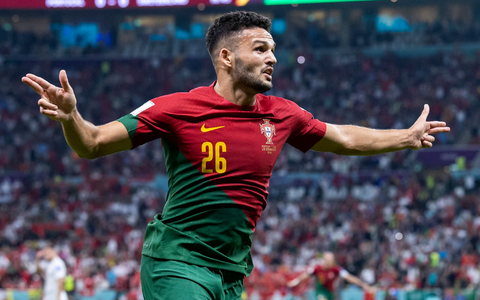 Portugals Gonçalo Ramos traf beim deutlichen Sieg gegen Luxemburg doppelt. - Foto: Tom Weller/dpa/Archivbild