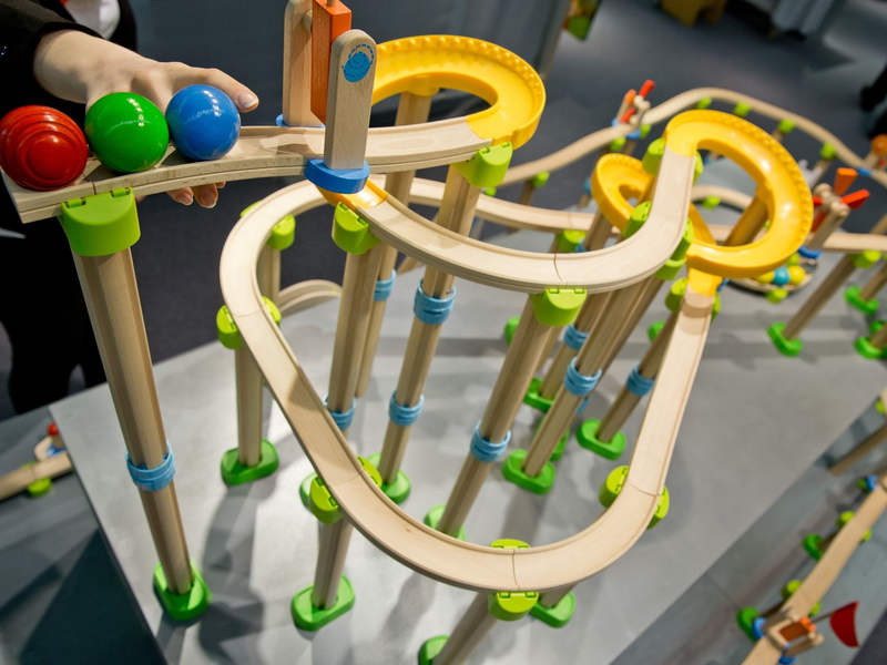 Kugelbahn von Haba. Haba befindet sich aktuell in der größten Umstrukturierung der mehr als 85-jährigen Firmengeschichte. - Foto: picture alliance / dpa