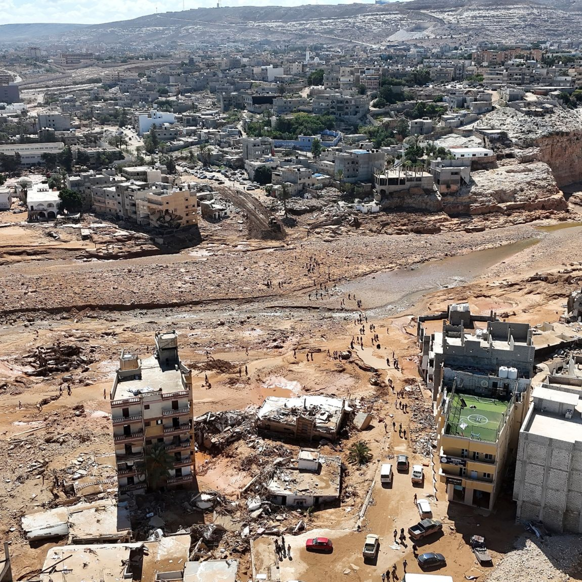 «Ganze Wohnviertel sind von der Karte verschwunden», sagte UN-Nothilfekoordinator Martin Griffiths. - Foto: Muhammad J. Elalwany/AP/dpa