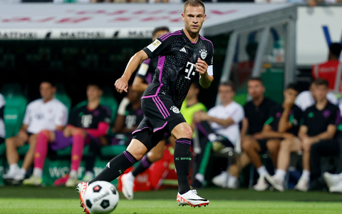 Ob Bayerns Joshua Kimmich im Topspiel gegen Leverkusen dabei sein kann, ist noch fraglich. - Foto: Axel Heimken/dpa