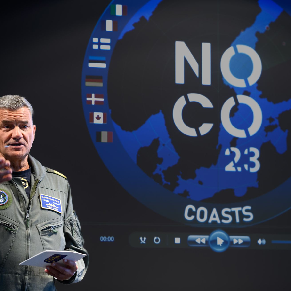 Vize-Admiral Frank Lenski ist Befehlshaber der deutschen Flotte und Unterstützungskräfte. Das maritime Großmanöver «Northern Coasts 23» vor der Küste Lettlands läuft unter deutscher Führung bis zum 23.09.2023. - Foto: Bernd von Jutrczenka/dpa