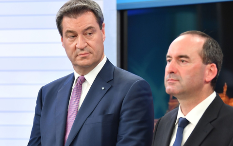 Bayerns Ministerpräsident Markus Söder und sein Vize Hubert Aiwanger. - Foto: Lukas Barth-Tuttas/epa-pool/dpa