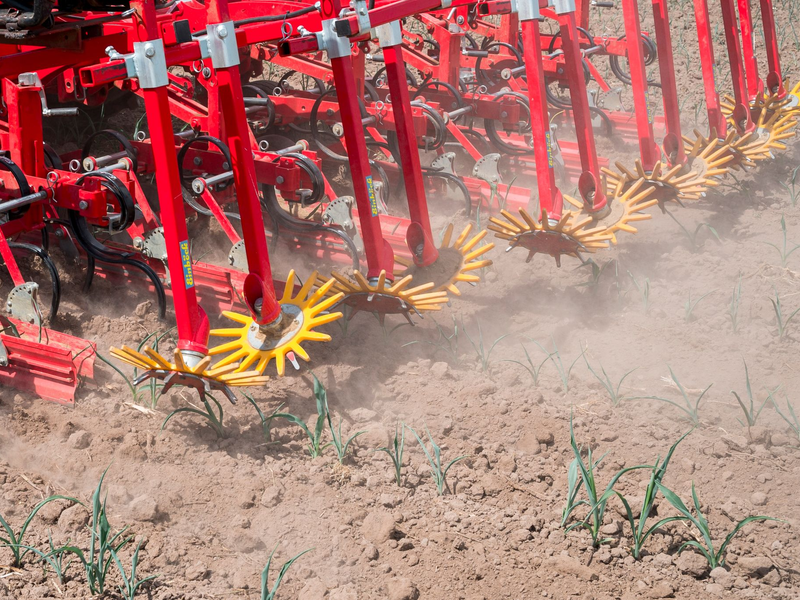 Die Landwirtschaftlichen Lehranstalten Bayreuth und die Maschinenringe Oberfranken stellen mechanische Hacktechnik als Alternative zu Kunstdünger und chemischer Unkrautbekämpfung vor. - Foto: Daniel Vogl/dpa