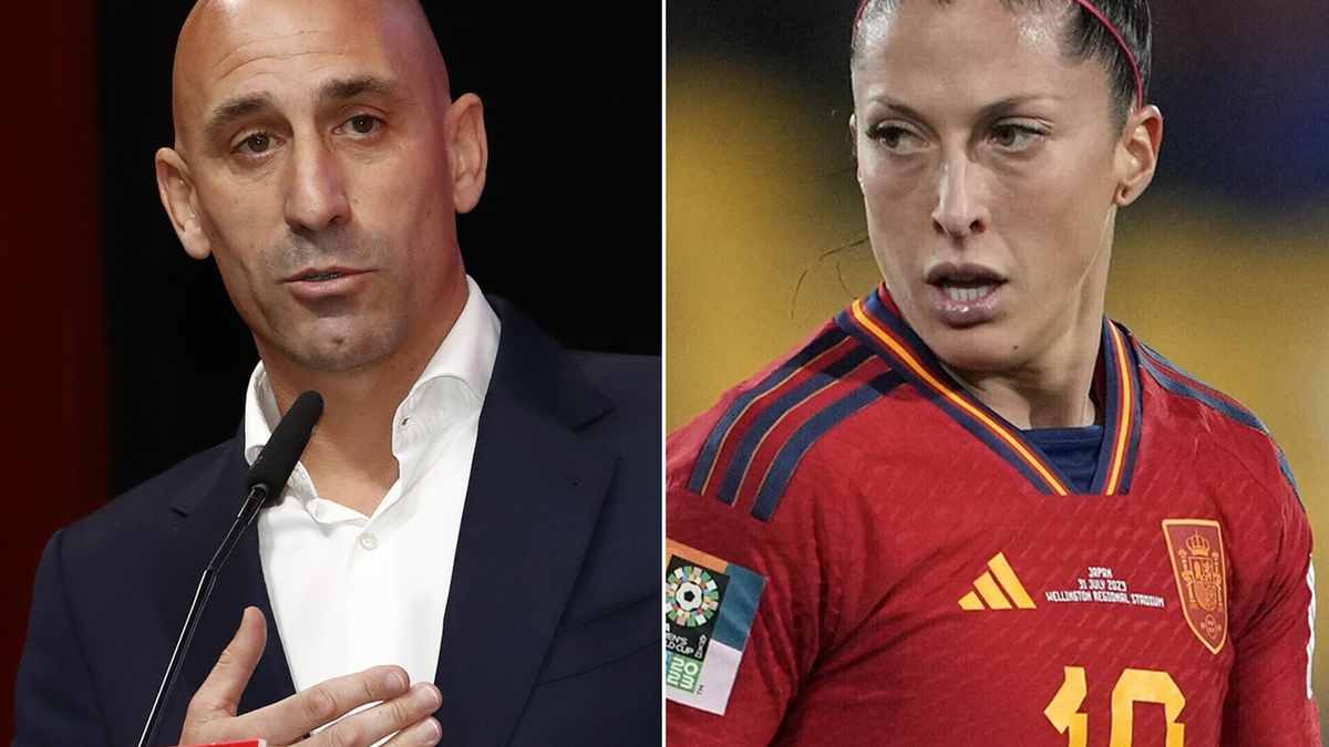 Luis Rubiales hatte Jennifer Hermoso nach dem WM-Sieg auf den Mund geküsst. - Foto: John Cowpland/Rfef/AP/EUROPA PRESS/dpa