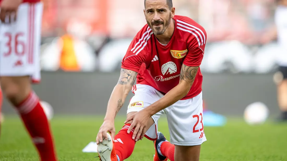 Unions Leonardo Bonucci wird gegen Real Madrid von Beginn an spielen. - Bild: Andreas Gora/dpa