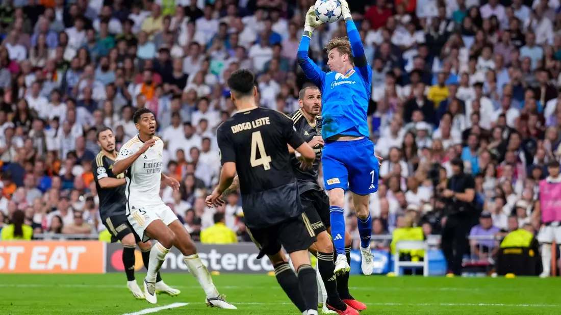 Unions Torhüter Frederik Rönnow machte gegen Real Madrid ein starkes Spiel. - Bild: Manu Fernandez/AP