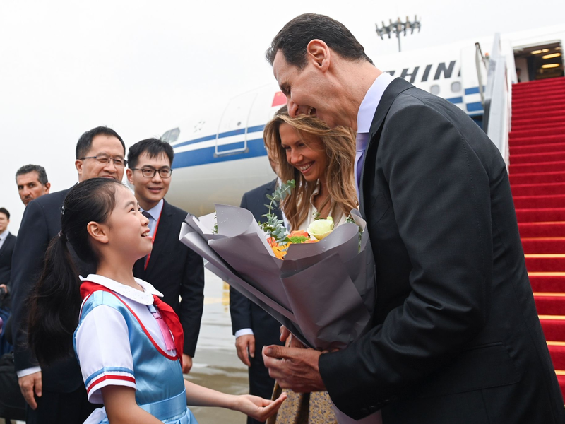 Der syrische PrÀsident Baschar al-Assad (r) ist zum ersten Mal seit 2004 wieder zu Besuch in China. - Foto: Huang Zongzhi/Xinhua/AP