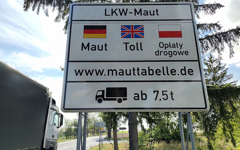 Hinweisschild auf LKW-Maut am 20.09.2023 - Foto: ?ber dts Nachrichtenagentur