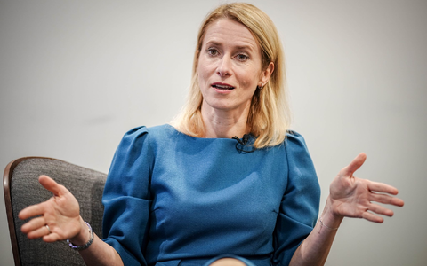 Estlands Regierungschefin Kaja Kallas spricht sich für höhere Verteidigungsausgaben in der Nato aus. - Foto: Kay Nietfeld/dpa