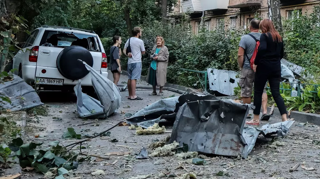 Nach Angaben der Behörden hat Russland Marschflugkörper und ballistische Raketen sowie Drohnen vom Typ Shahed auf Ziele in der gesamten Ukraine, einschließlich der Hauptstadt Kiew, abgefeuert. - Bild: Aleksandr Gusev/SOPA Images via ZUMA Press Wire/dpa