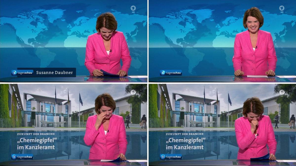 «Tagesschau»-Sprecherin Susanne Daubner wurde mitten in den Morgennachrichten von einem hartnäckigen Lachanfall heimgesucht. - Foto: ARD-aktuell/dpa