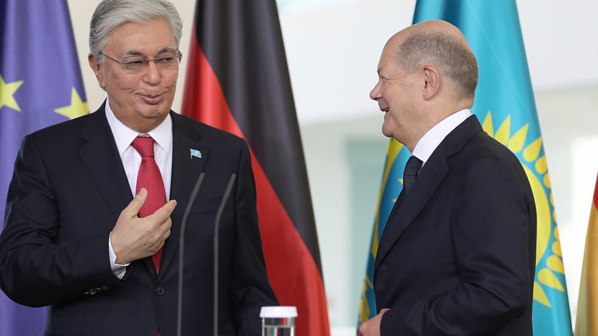 Kassym-Schomart Tokajew und Olaf Scholz am 28.09.2023 - Foto: ?ber dts Nachrichtenagentur