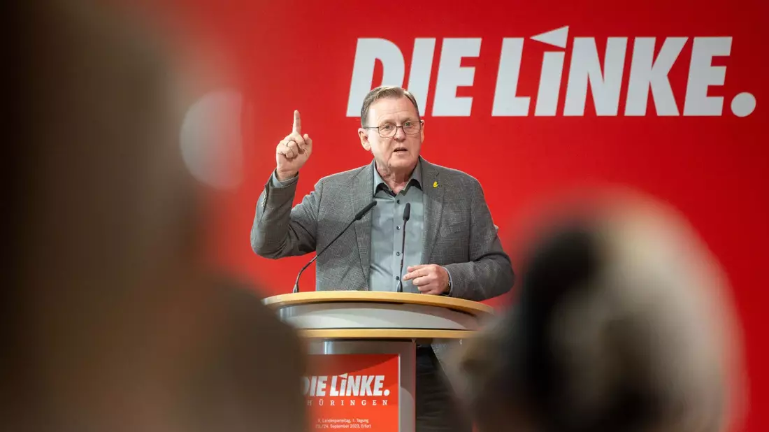 Bodo Ramelow macht Merz Vorwürfe. - Bild: Michael Reichel/dpa