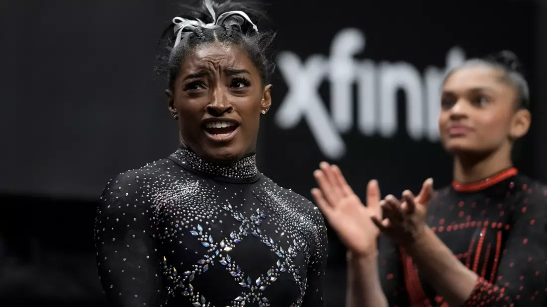 Gibt ihr WM-Comeback: Simone Biles. - Bild: Godofredo A. Vásquez/AP/dpa
