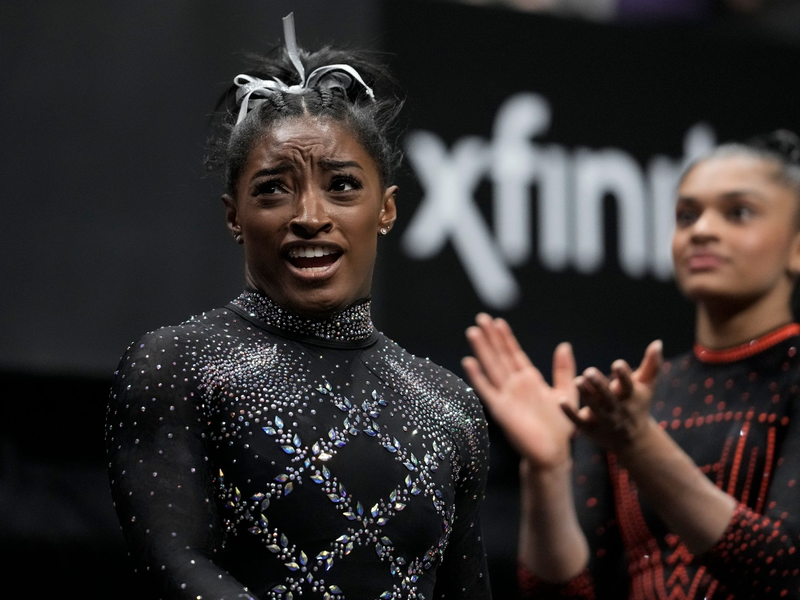 Gibt ihr WM-Comeback: Simone Biles. - Foto: Godofredo A. Vásquez/AP/dpa