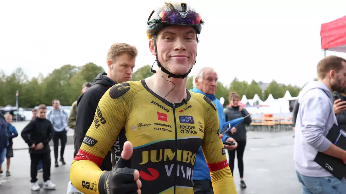 Per Strand Hagenes aus Norwegen vom Team Jumbo-Visma hat den 18. Münsterland-Giro gewonnen. - Bild: Friso Gentsch/dpa