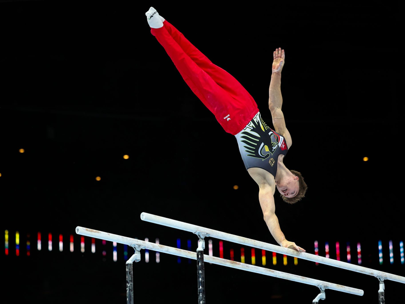 Die deutschen Turner um Pascal Brendel haben in Antwerpen den sechsten Platz belegt. - Foto: Geert Vanden Wijngaert/AP/dpa