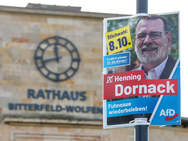 Dornack (AfD) wollte neuer Oberbürgermeister von Bitterfeld-Wolfen werden. - Foto: Jan Woitas/dpa