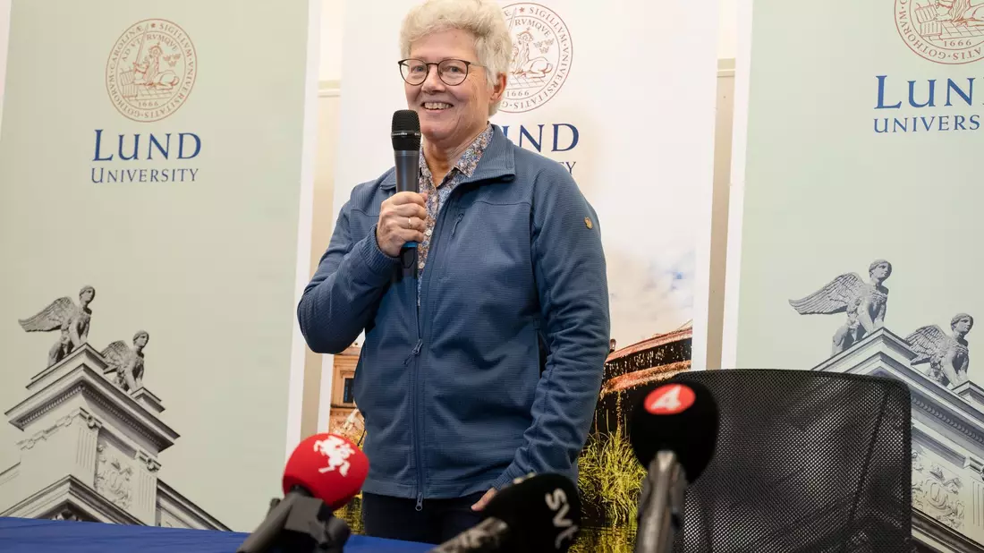 Anne L'Huillier ist eine der diesjährigen Nobelpreisträgerinnen für Physik. - Bild: Ola Torkelsson/TT News Agency/AP/dpa