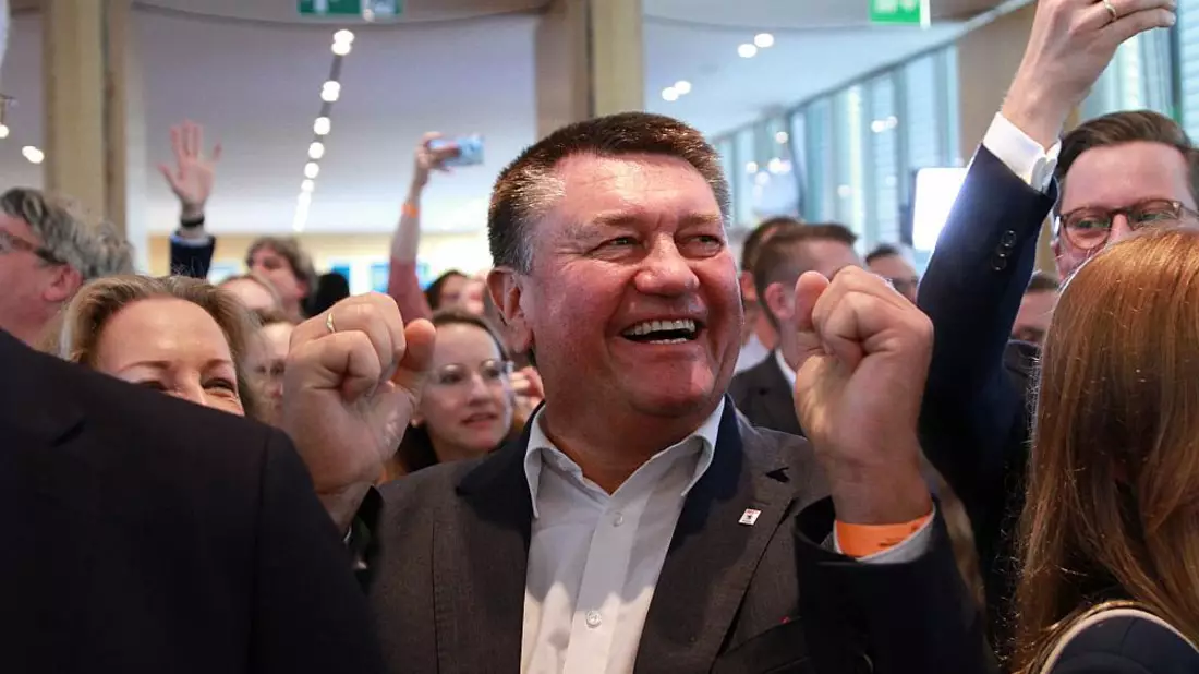 Landtagswahl in Hessen: Jubel auf CDU-Wahlparty am 08.10.2023 - Bild: ?ber dts Nachrichtenagentur