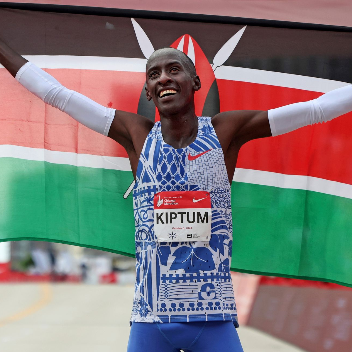 Der Kenianer Kelvin Kiptum war in Chicago einen Marathon-Weltrekord gelaufen. - Foto: Eileen T. Meslar/Chicago Tribune/AP/dpa